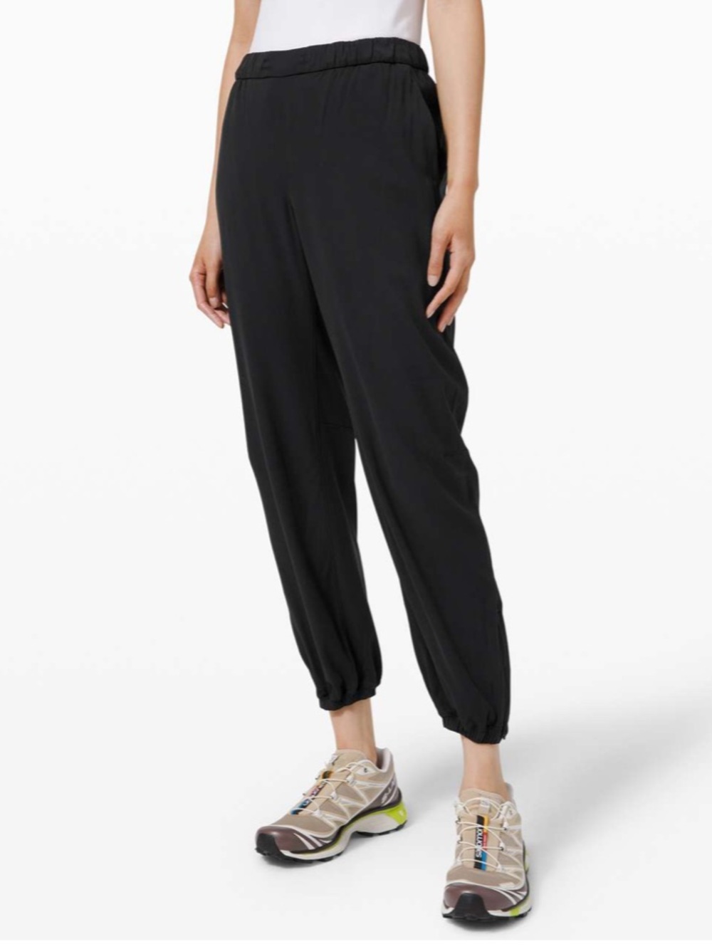 Lululemon Essential Affinity Mid Rise Jogger pants Black womens size 8